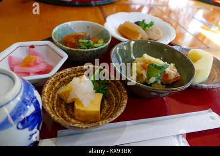 Juri (ristorante giapponese appena fuori di Magome sulla strada Nakasendo) Foto Stock