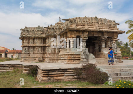 India, Karnataka, Javagal, Lakshminarasimha tempio Foto Stock