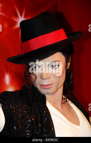 Londra - Regno Unito, 08, luglio 2014. Madame Tussauds a Londra. Waxwork statua di Michael Jackson. Foto Stock