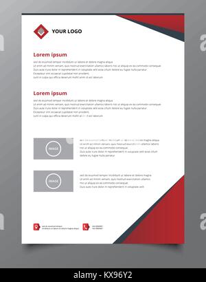 Un triangolo rosso relazione annuale brochure flyer design template vettoriale, Copertina Depliant presentazione abstract sfondo geometrico, layout in formato A4 Illustrazione Vettoriale