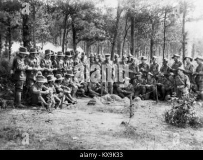 8° Brigata (Australia) Scuola di fanteria Mappa classe di lettura, Francia 1918 Foto Stock
