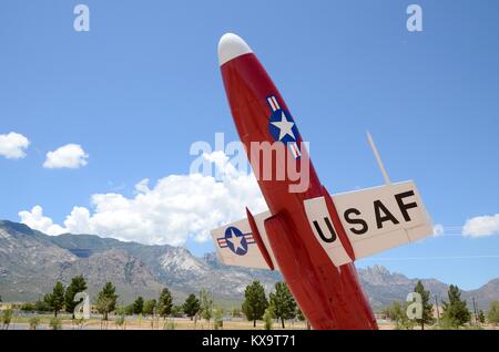 Razzi a White Sands missile range nel Nuovo Messico USA Foto Stock