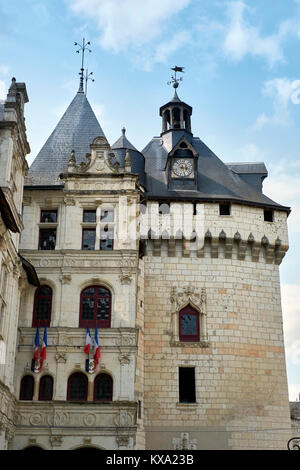La città medievale di Loches nella regione della Valle della Loira in Francia Foto Stock