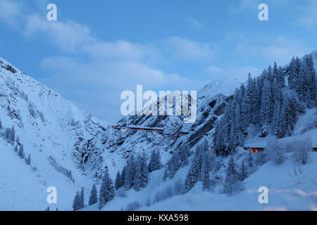 Vorarlberg Austria - 29 dicembre 2017: Arlberg Ski Area Foto Stock