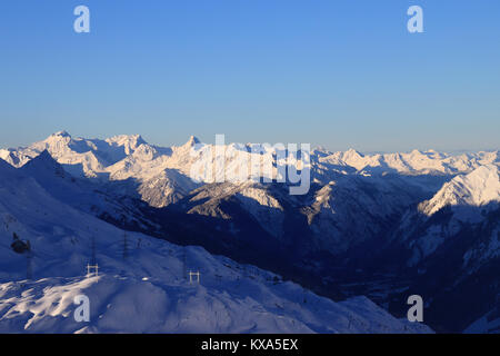 Vorarlberg Austria - 29 dicembre 2017: Arlberg Ski Area Foto Stock