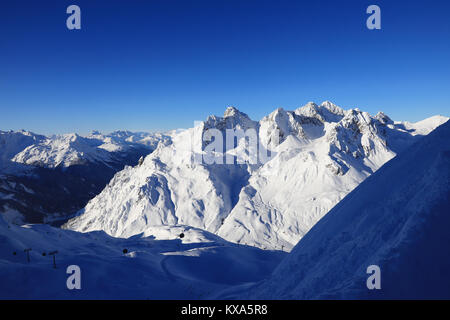 Vorarlberg Austria - 29 dicembre 2017: Arlberg Ski Area Foto Stock