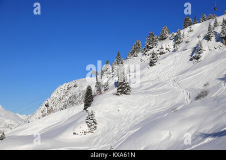 Vorarlberg Austria - 29 dicembre 2017: Arlberg Ski Area Foto Stock
