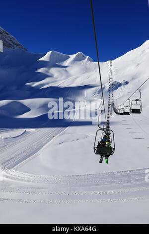 Vorarlberg Austria - 29 dicembre 2017: Arlberg Ski Area Foto Stock