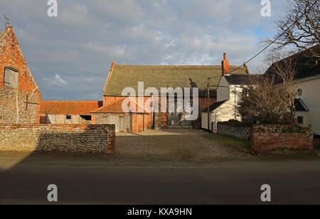 Il faggio Agriturismo Aia Hempstead, Lessingham, Norfolk Dicembre Foto Stock