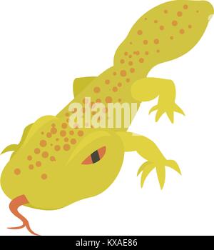 Avvistato lizard icona, stile cartoon Illustrazione Vettoriale