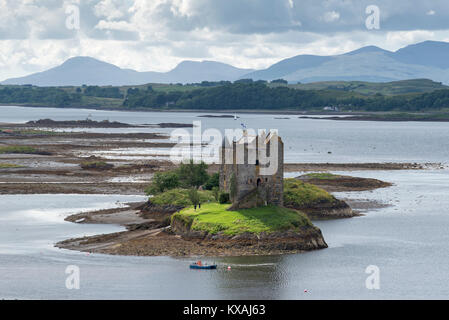 Castle Stalker in Loch latch, Scozia, Gran Bretagna Foto Stock