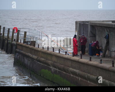 Sheerness, Kent, Regno Unito. 8 Gen, 2018. Regno Unito: Meteo a freddo e giornata grigia in Sheerness. Credito: James Bell/Alamy Live News Foto Stock