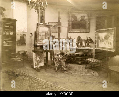 Jean-Francois Raffaëlli (1850–1924) è stato un pittore, scultore e incisore francese noto per le sue raffigurazioni della vita urbana parigina e di soggetti della classe operaia alla fine del XIX secolo. Foto Stock