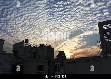 Sunrise,Tramonto,Natura, onde nuvoloso, incredibile natura, meteo Foto Stock