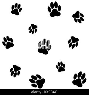 Cane di footprint pattern Illustrazione Vettoriale
