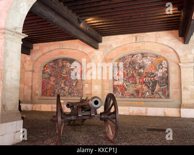 Affreschi e Cantone di Ginevra Vecchio Arsenale Foto Stock