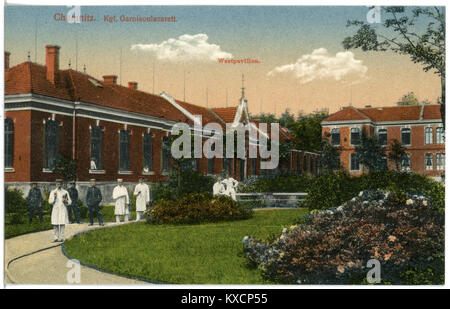 20185-Chemnitz-1916-Königliche guarnigione Lazarett Westpavillon-Brück & Sohn Kunstverlag Foto Stock