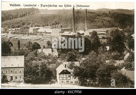 20466-Waldheim-1917-Rauschental, Papierfabriken von Kübler und Niethammer-Brück & Sohn Kunstverlag Foto Stock