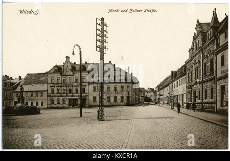 20760-Wilsdruff-1917-Markt und Zellaer Straße-Brück & Sohn Kunstverlag Foto Stock