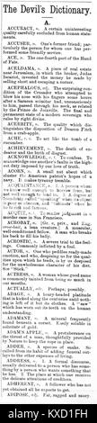 5 Marzo 1881 prima del diavolo la colonna dizionario by Ambrose Bierce Foto Stock