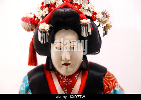 OSAKA, Giappone - 27 ottobre: Fantoccio giapponese di Osaka in Giappone il 27 ottobre 2014. Il pupazzo che utilizzati in Bunraku (Giapponese puppet play), era sviluppare Foto Stock