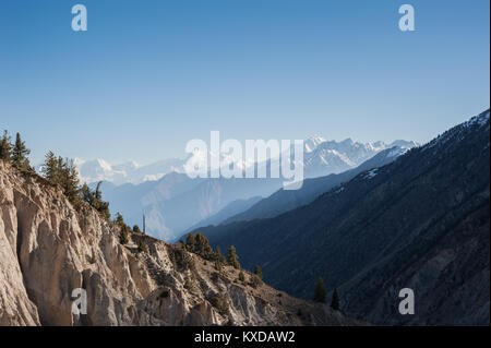 Nanga Parbat e prati fiabesco Panorama, Himalaya, Pakistan Foto Stock