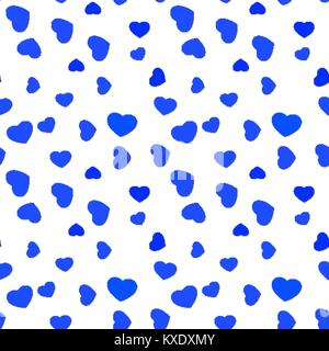 Seamless sparsi cuori pattern. Il giorno di San Valentino vivace sfondo amore Illustrazione Vettoriale
