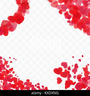 Set di cuore Gli angoli su sfondo trasparente Illustrazione Vettoriale