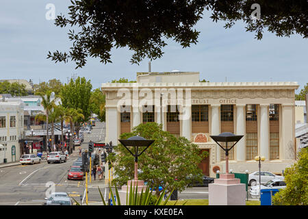 La fiducia del pubblico ufficio edificio, Tennyson Street, Napier, Nuova Zelanda Foto Stock