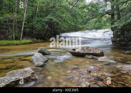 Bartlett foresta sperimentale - Albany Brook in Bartlett, New Hampshire durante i mesi primaverili. Foto Stock