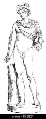 Statua di Mercurio o Hermes Foto Stock