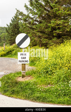 Parcheggio gratuito segno Foto Stock