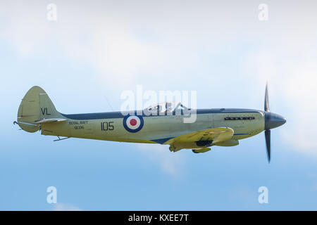 Vickers Supermarine Seafire XVIII. Battaglia di Bretagna settantacinquesimo anniversario a Goodwood (RAF Westhampnett) Foto Stock