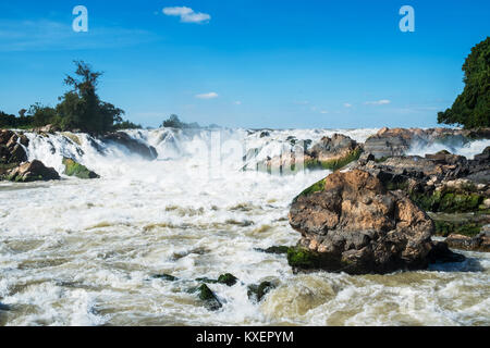 Khone Phapheng cascata,Don Khong,Loa. Foto Stock