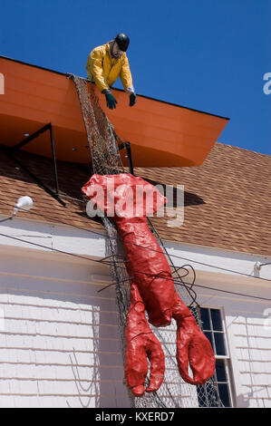 Sul tetto del Mac del Baracca (un ristorante di pesce) in Wellfleet, Massachusetts il Cape Cod, STATI UNITI D'AMERICA Foto Stock