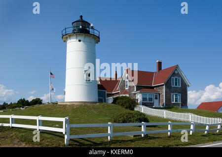 Foro di legni, Falmouth, Massachusetts. Nobska luce in Falmouth nei pressi di Woods Hole, Cape Cod, STATI UNITI D'AMERICA Foto Stock