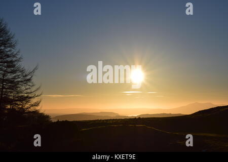 Tramonto a Largs in Scozia Foto Stock