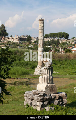 Il Tempio di Artemide, una delle Sette Meraviglie del Mondo Antico Foto Stock