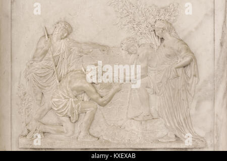 Et in Arcadia Ego II da Louis Desprez - Poussin il cenotafio (dettaglio) - San Lorenzo in Lucina - Roma Foto Stock