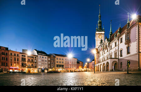 Piazza Superiore di Olomouc Foto Stock