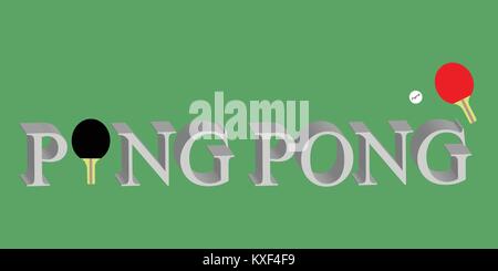 Ping Ping tipo di logo Illustrazione Vettoriale