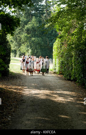 Truppa di folk ungherese ballerini Foto Stock