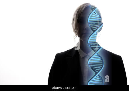 Ingegneria genetica concetto. Il rendering 3D. Foto Stock