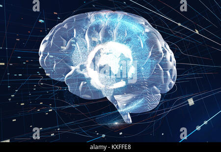 AI(Artificial Intelligence) concetto. Foto Stock