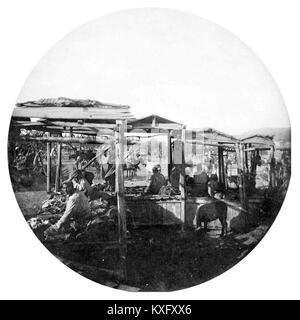 Una vista storica di Samarcanda, Uzbekistan, etichettata No. 90, che mostra i monumenti architettonici e il paesaggio urbano della città, evidenziando il suo patrimonio dell'Asia centrale. Foto Stock