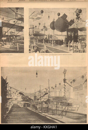 Una pagina dal numero 1911 n. 16 della rivista illustrata russa "Iskry", con fotografie e resoconti di eventi nella Russia pre-rivoluzionaria. Foto Stock