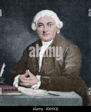 David Garrick (1717-1779). Attore inglese. Incisione, 1883. Foto Stock