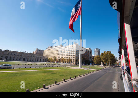 La Moneda Palace, Santiago del Cile Foto Stock