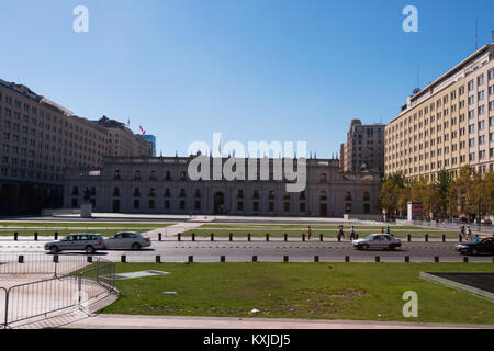 La Moneda Palace, Santiago del Cile Foto Stock