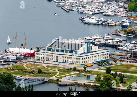 Vista aerea del Museo di Storia & Industria in Seattle Foto Stock